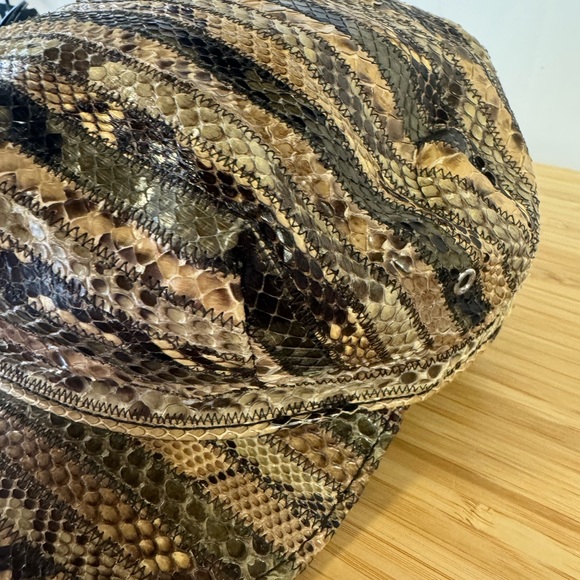 Prada original authentic unisex Hat Cap vintage Python Leather - Picture 4 of 10